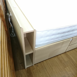 ニトリ　セミダブルベッド　ナチュラル　【トレファク　川越店】の画像