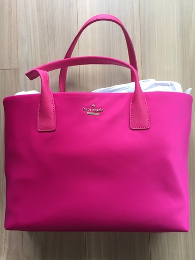 新品未使用【kate spade new york ケイト・スペード】トートバッグ スウィーハートピンク ナイロンxコーティングレザー