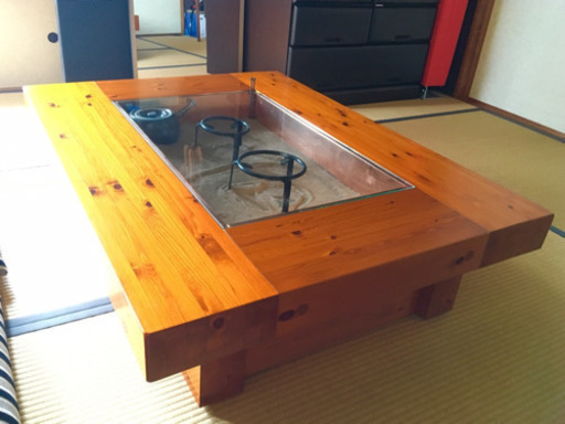 囲炉裏つき特注テーブル売ります