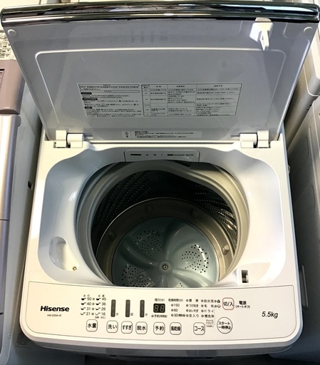 【送料無料・設置無料サービス有り】洗濯機 2017年製 Hisense HW-G55A-W 中古
