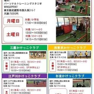 かけっこを速くなりたいけど、本格的な陸上クラブはこわい子!!杉並かけっこクラブ2019年度新規会員随時募集中!!の画像