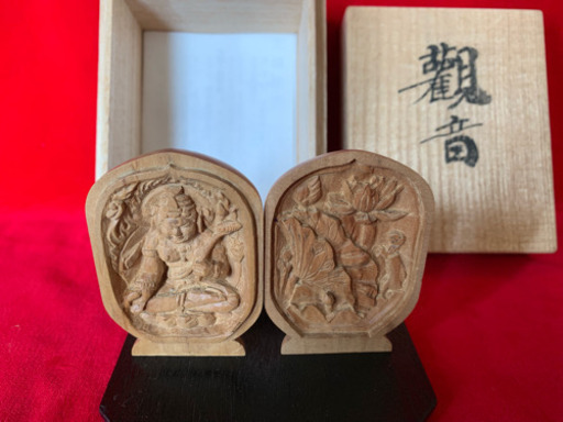 渾身の一点物白檀 聖観音菩薩像(懐中仏)(水子供養)(守護仏)(肌身仏像)(細密仏像)(魔除け浄化)土橋作