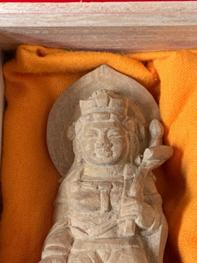 渾身の一点物白檀 聖観音菩薩立像(水子供養)(守護仏)(肌身仏像)(細密仏像)(魔除け浄化)土橋作 30g