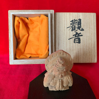 渾身の一点物白檀 聖観音菩薩合掌仏(水子供養)(守護仏)(