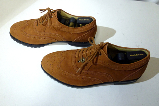 Black＆White/ブラック＆ホワイト ゴルフ シューズ ウイングチップ キャメル 26.5cm 札幌市 白石区 東札幌