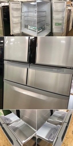 美品【 HITACHI 】日立 441L フレンチドア 6ドア冷蔵庫 真空チルド 観音開き 自動製氷機付き  R-F440E