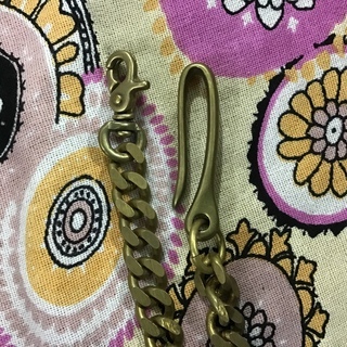 真鍮ウオレットチェーン吟ずり未使用品の画像