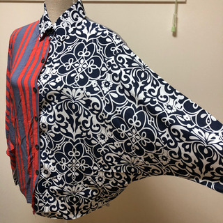 再値下げ！アンティカ☆アシンメトリーモロッカン柄シャツブラウス☆...