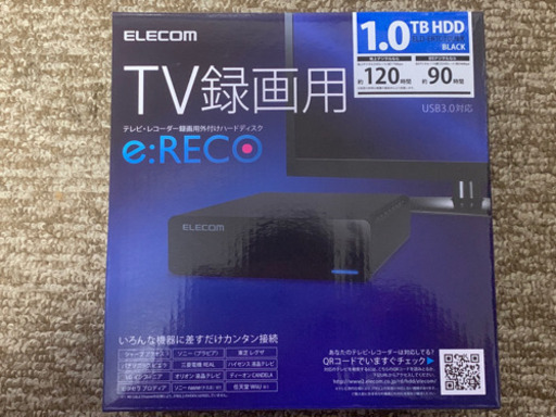お譲り先決まりました。ELECOM TV録画用 1.0TB 外付けHD ほぼ新品！