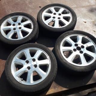 ありがとうございました！DAIHATSU　ダイハツ純正アルミホイール　165/55R15BRIDGESTONE　ブリヂストンタイヤ4本セット ダイハツ 純正 コンテ ムーヴ タント 165/55R15★15インチ 4.5J +45 100 の画像