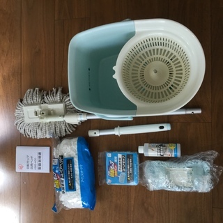 アイリスオーヤマ 回転モップ 四角ヘッド KMS-400+付属品