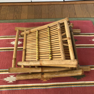 折りたたみバンブーチェアセットの画像