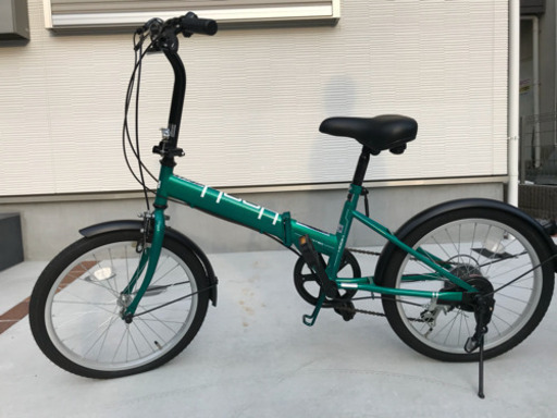 折りたたみ自転車 20インチ 緑