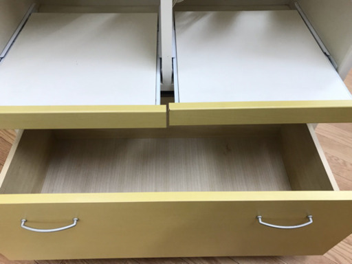 冷蔵庫・洗濯機30％OFFセール中【リサイクルサービス八光　田上店　配達・設置OK】木目調＆ホワイト　キッチンボード