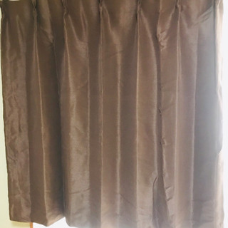 ブラウン カーテン 未使用の画像