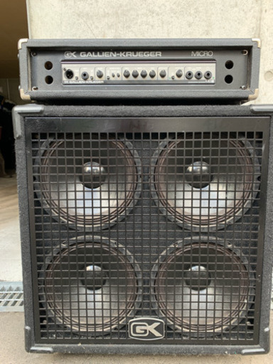 GALLIEN-KRUEGER ( ギャリエンクルーガー )ベースアンプ  ヘッドアンプ  キャビネット スピーカー  MB150Sと410BLXのセットです。