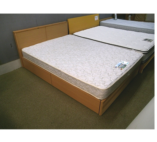 札幌 美品【フランスベッド ダブルベッド 引き出し付き】ふつう～かため FranceBed ホクレンホームセンター ダブルベット 本郷通店