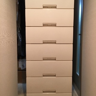 衣装ケース 7段 木製天板付きの画像