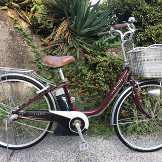 59.ブリジストン電動アシスト自転車マルーン