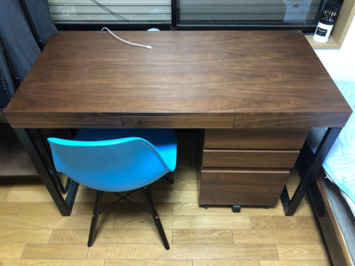 ウォールナット 机 ディスク