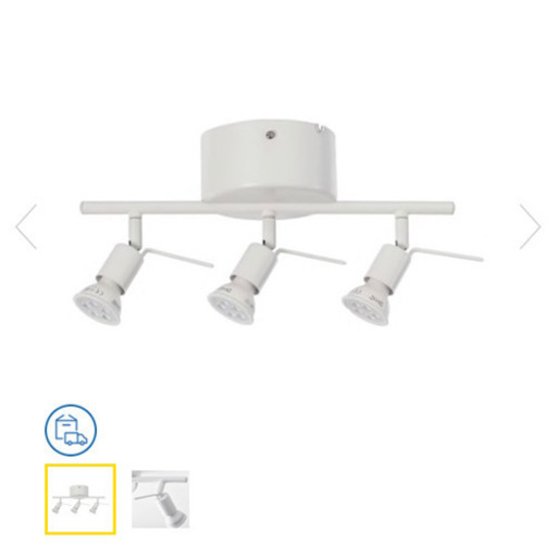 IKEA 3連照明 電球付き