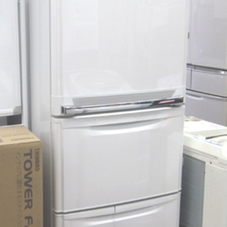 札幌 401L 5ドア冷蔵庫 自動製氷 幅60ｃｍ ミツビシ 2005年製 白/ホワイト 400Lクラス ファミリー お店 飲食店 BAR 