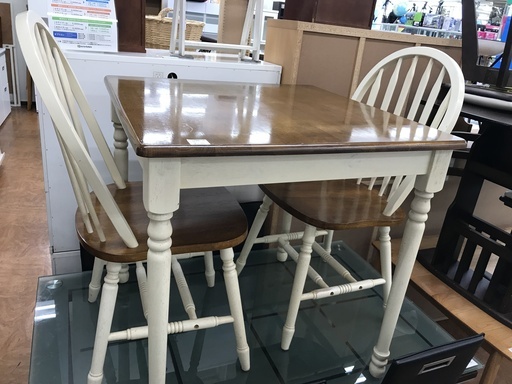 ﾀﾞｲﾆﾝｸﾞ3点セット カントリー調 ブラウン