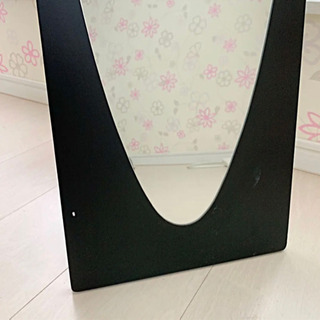 スタンドミラー 姿見 黒の画像