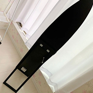 スタンドミラー 姿見 黒の画像