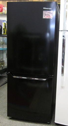 札幌 150L 2017年製 ハイセンス ２ドア冷蔵庫 HR-D15CB 黒/ブラック 単身 一人暮らし