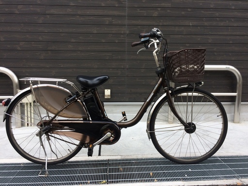 地域限定　パナソニック　ビビ　DX　新基準　8,9AH　子供乗せ　茶色　ナチュラ　アシスタ　神戸市　電動自転車