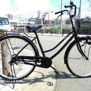 ♪ジモティー特価♪真っ黒仕様　明るい手動式ＬＥＤライト付き２６型中古自転車　新大阪サイクルキッズ