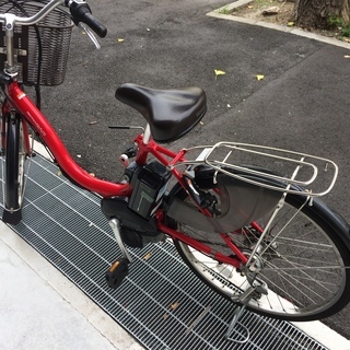 地域限定　ヤマハ　パス　ナチュラ　新基準　子供乗せ　24インチ　赤　アシスタ　ビビ　神戸市　電動自転車