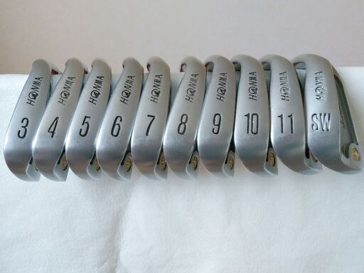 　HONMA（ホンマ）ゴルフ　アイアン10本セット（♯3-10、SW）LB280 金モグラ　4星　プラス　adidas（アディダス）ゴ