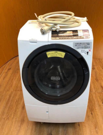 美品2017年製 HITACHI ドラム式 電気洗濯乾燥機 BD-SG100BL 洗濯10kg 乾燥 6kg 左開き 風アイロン ビッグドラム（561）AKARI
