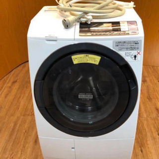 美品2017年製 HITACHI ドラム式 電気洗濯乾燥機 BD-SG100BL 洗濯10kg 乾燥 6kg 左開き 風アイロン ビッグドラム（561）AKARI