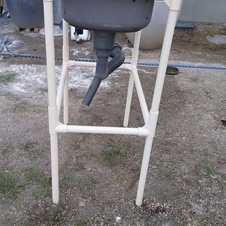 ステンレス2槽流し，キャンピングカーやキッチンカーの厨房機器，家庭の外流しに（野菜洗いや魚料理用）の画像