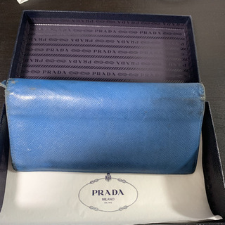 プラダ PRADA 長財布 水色の画像