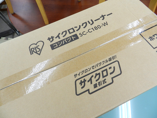 新品未開封 IRIS OHYAMA/アイリスオーヤマ サイクロンクリーナー コンパクト SC-C180-W ホワイト 掃除機 サイクロン吸引式 ☆ PayPay(ペイペイ)決済可能 ☆ 札幌市 北区 屯田