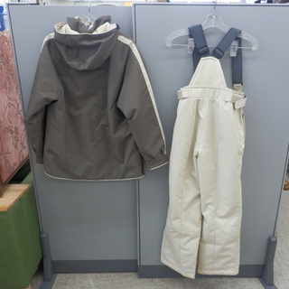 PayPay対応 スキーウェア エレッセ ゴールドウィン Mサイズ レディース 上下セット ブラウン×オフホワイト ellesse GOLDWIN 札幌市西区西野 の画像