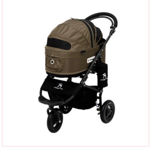 ペットカート　【Air Buggy for Dog】　エアバギー フォードッグ ブレーキモデル　ドーム2　SMサイズ（ブラウン）