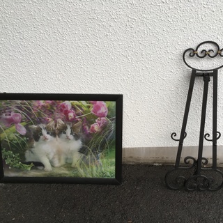 猫のアートとスタンド♪