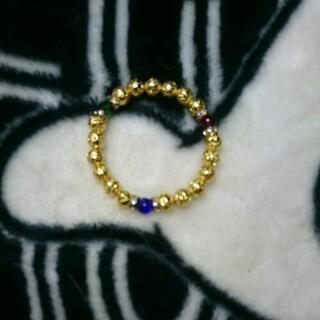 天然石ラバーストーン(メッキ電着)数珠ブレスレット(ﾚﾃﾞｨｰｽ)の画像