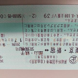 房総料金回数券（自由席用）2019年9月17まで。新宿・東京から...