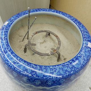 有田焼 宝船 陶製火鉢 胴まわり 山本窯 七福神 陶器  札幌市北区屯田の画像