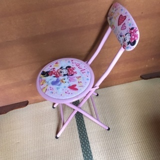 目立つ汚れなし ミニー ミッキー 折りたたみ椅子の画像