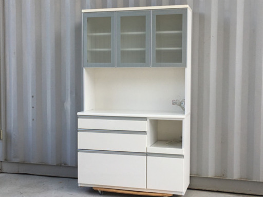 格安で！ニトリ レンジボード◇食器棚◇キッチンボード◇CLAUDE-120KB-WH