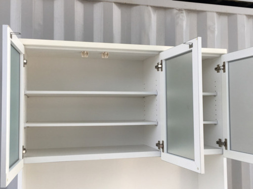 格安で！ニトリ レンジボード◇食器棚◇キッチンボード◇CLAUDE-120KB-WH 