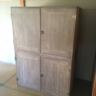 ○古家具 状態良好◯【桐製開戸棚 2段】