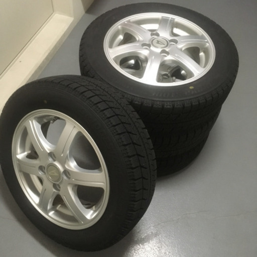 116-4ブリヂストンVRX155/65R14ダイハツ純正アルミホイール付4本セット14×4.5J +45 2018年製造